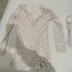 Floral Print Women's Sleepwear Romper